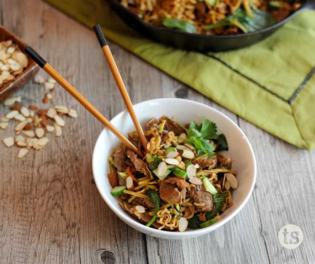 Tangy Beef Ramen Noodle Bowls