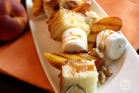 Grilled Peach and Pound Cake Kabobs