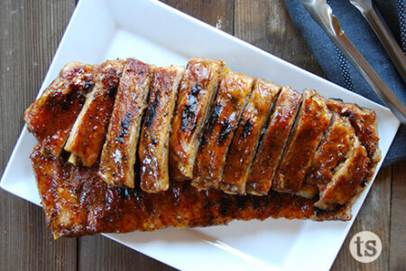 Honey Bourbon Glazed Ribs