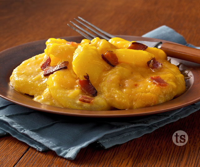 Make Ahead Cheesy Bacon Potatoes Au Gratin