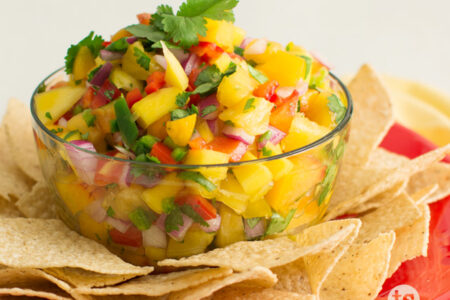 Mango, Peach & Pineapple Salsa