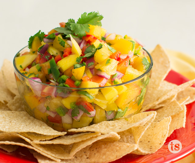 Mango, Peach & Pineapple Salsa