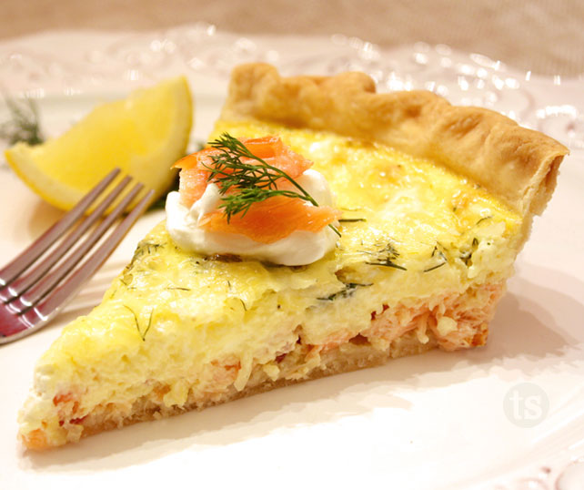 Smoked Salmon and Cream Cheese Quiche