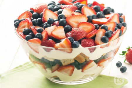 Lightened Almond Pound Cake Trifle