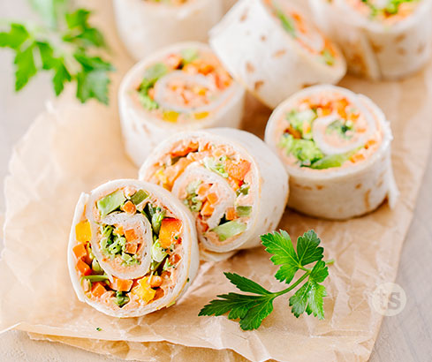 veggie pizza pinwheels