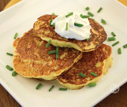 Perfectly Potato Cheddar Pancakes