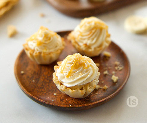 Caramel Banana Cream Bites