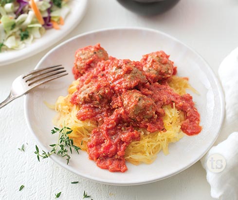 Spaghetti Squash and Turkey Meatballs