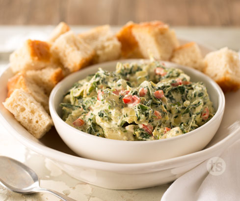 Cheesy Artichoke and Spinach Dip