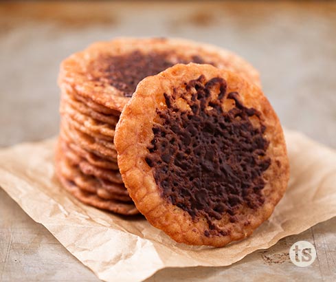 Chocolate Caramel Lace Cookies