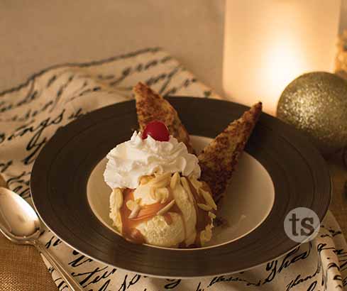 Toasted Banana Pound Cake Sundaes