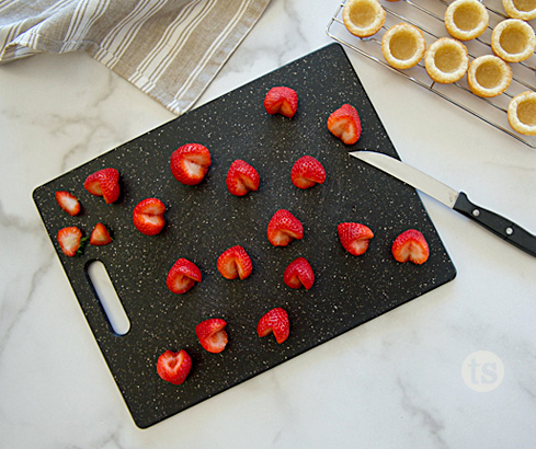 cut strawberries