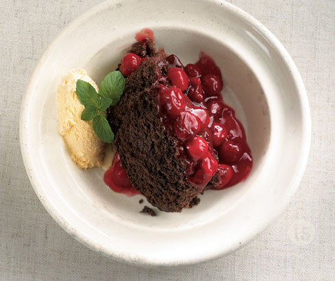 Slow-Cooked Chocolate Cherry Cake