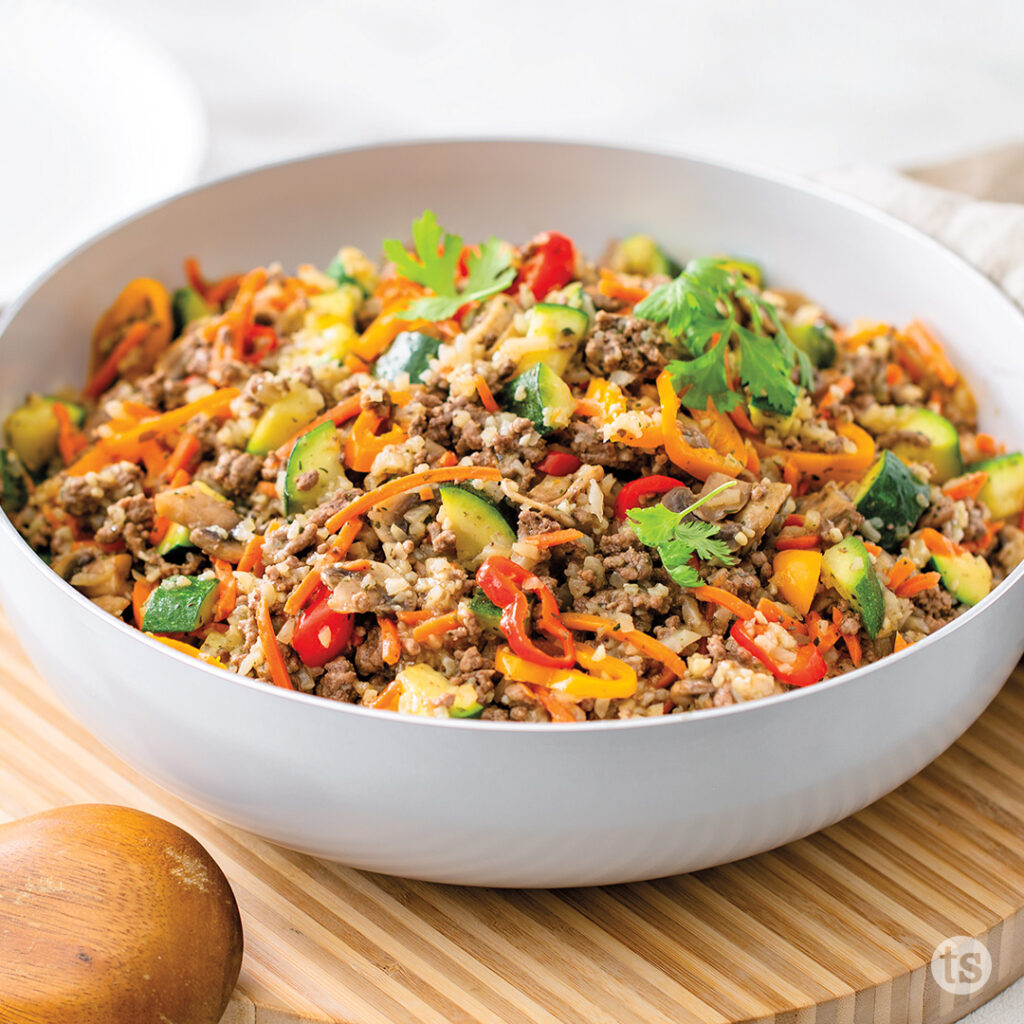 Try this Asian Beef & Veggie Skillet