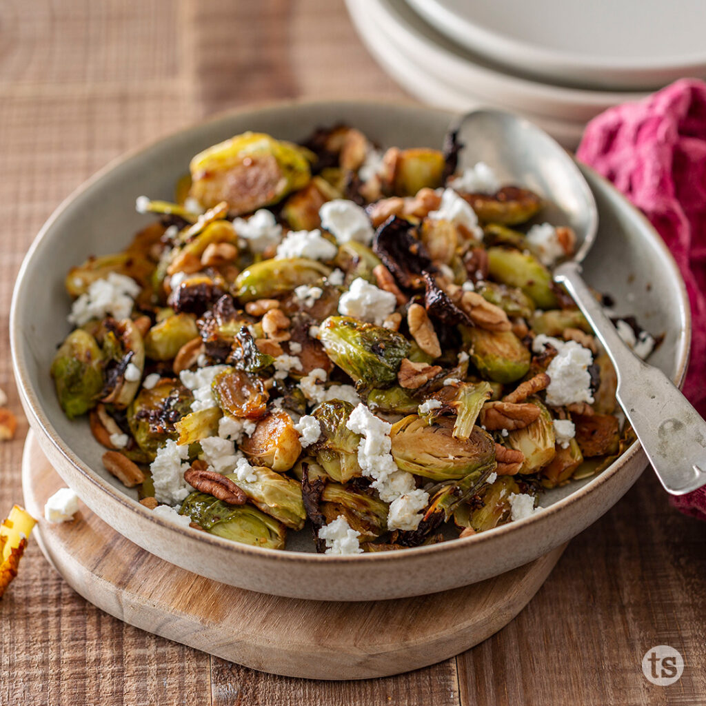 Try these Balsamic Berry Roasted Brussels Sprouts