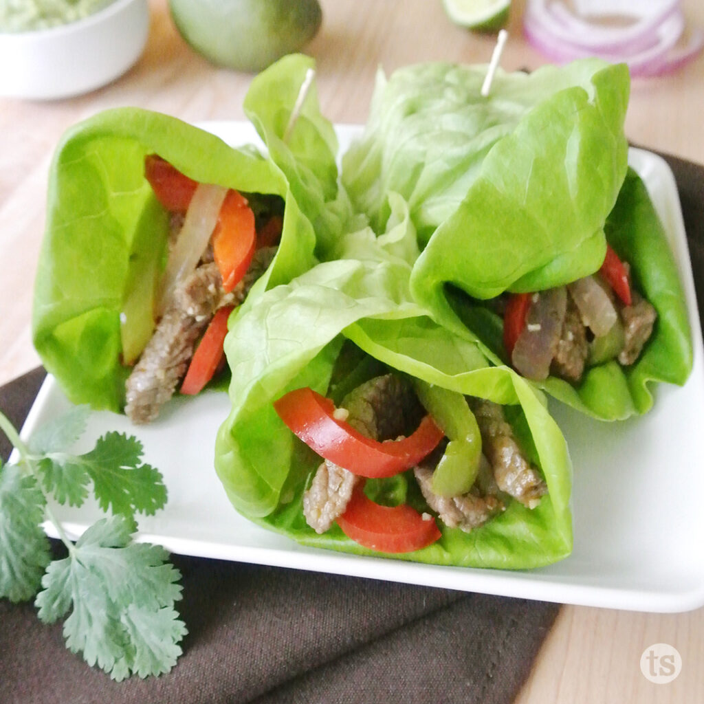 Replacing tortillas with lettuce wraps is a great adjustment to these easy paleo tortillas