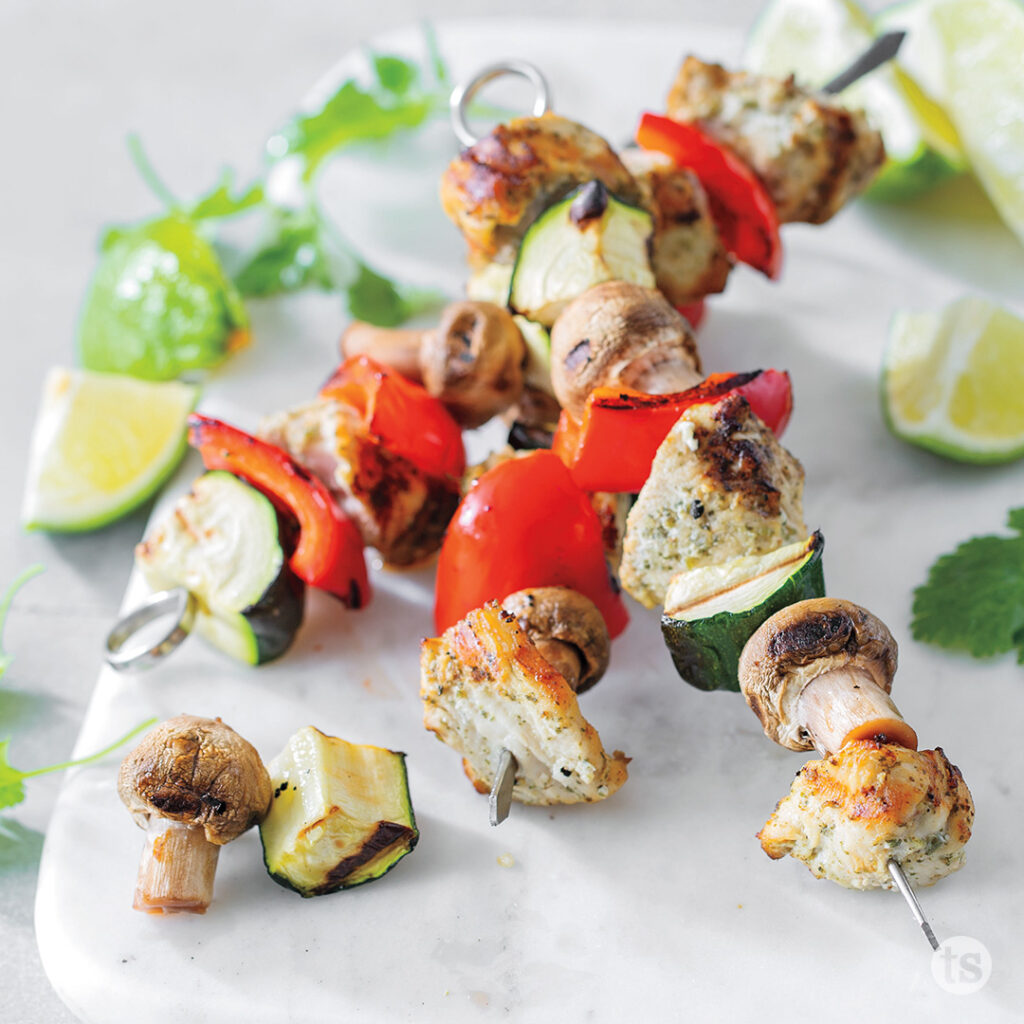 Try these Si Si Cilantro Chicken Kabobs