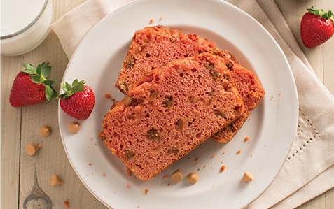 Strawberry Beer Bread Slices