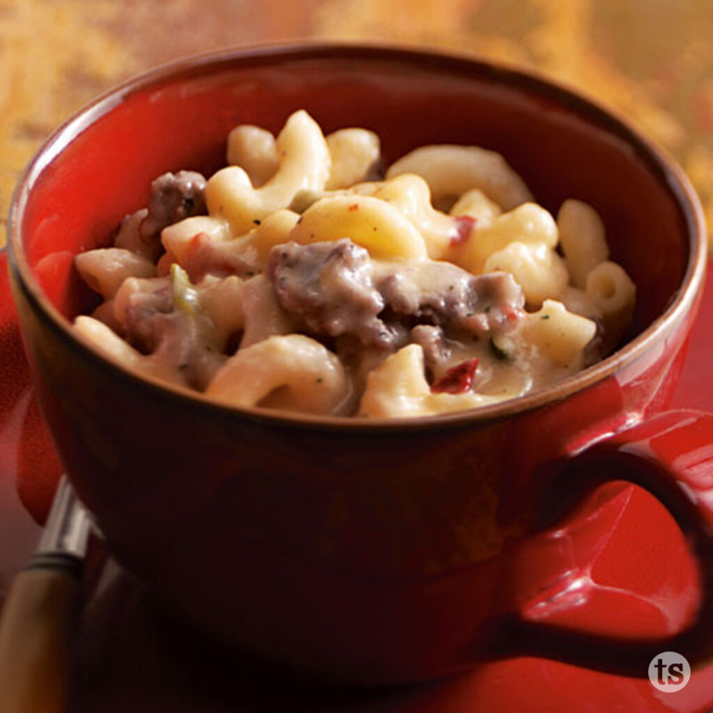 Try this Southwest Beefy Mac & Cheese