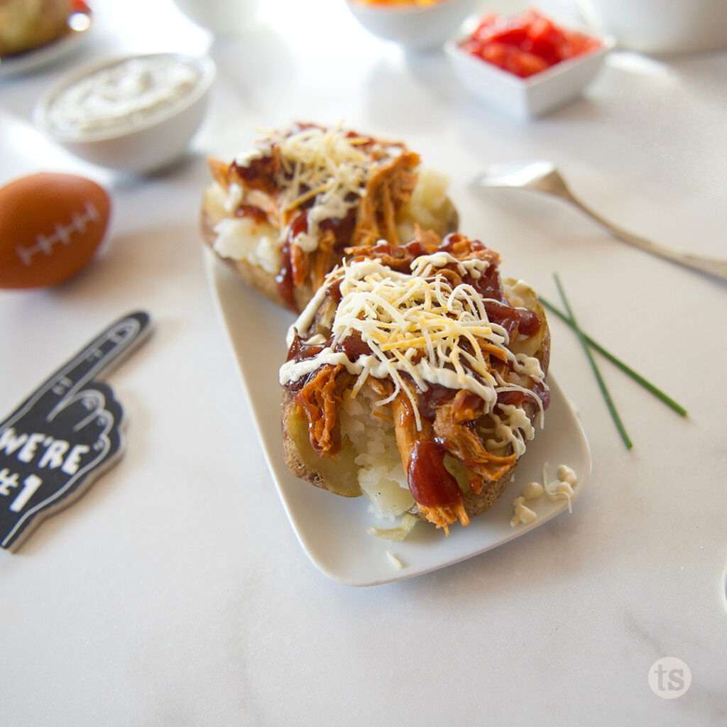 Add Ranch for BBQ Pork Baked Potato