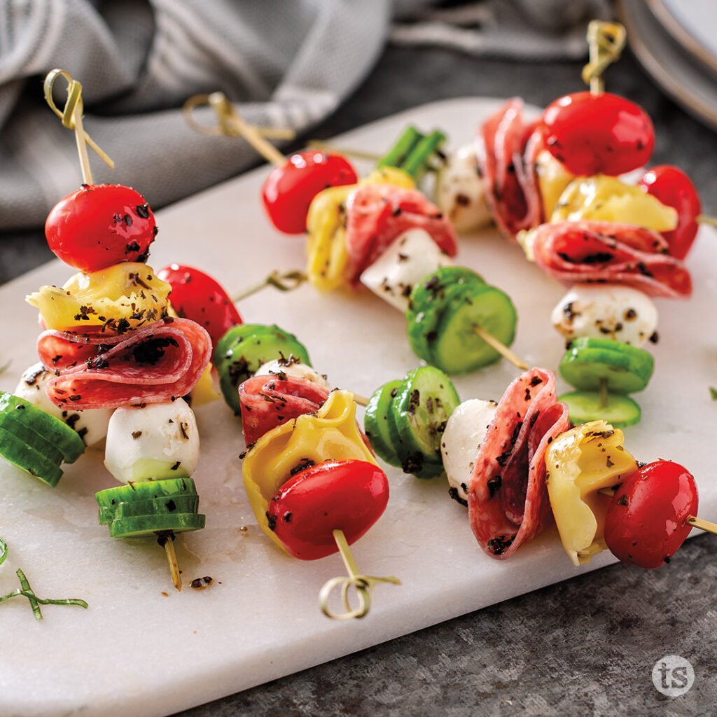 Try this Balsamic & Basil Appetizer Kabobs