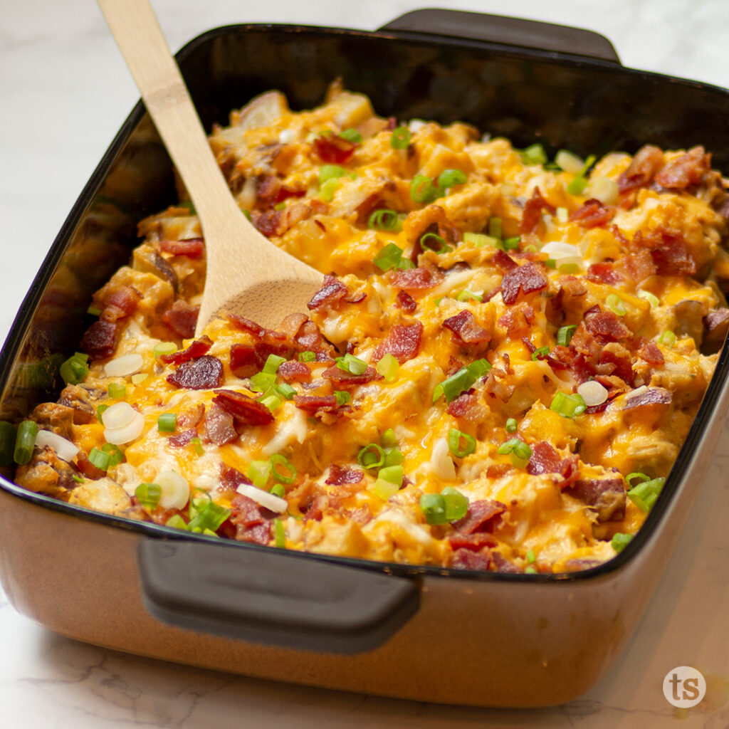 Try this Loaded Baked Potato & Chicken Casserole