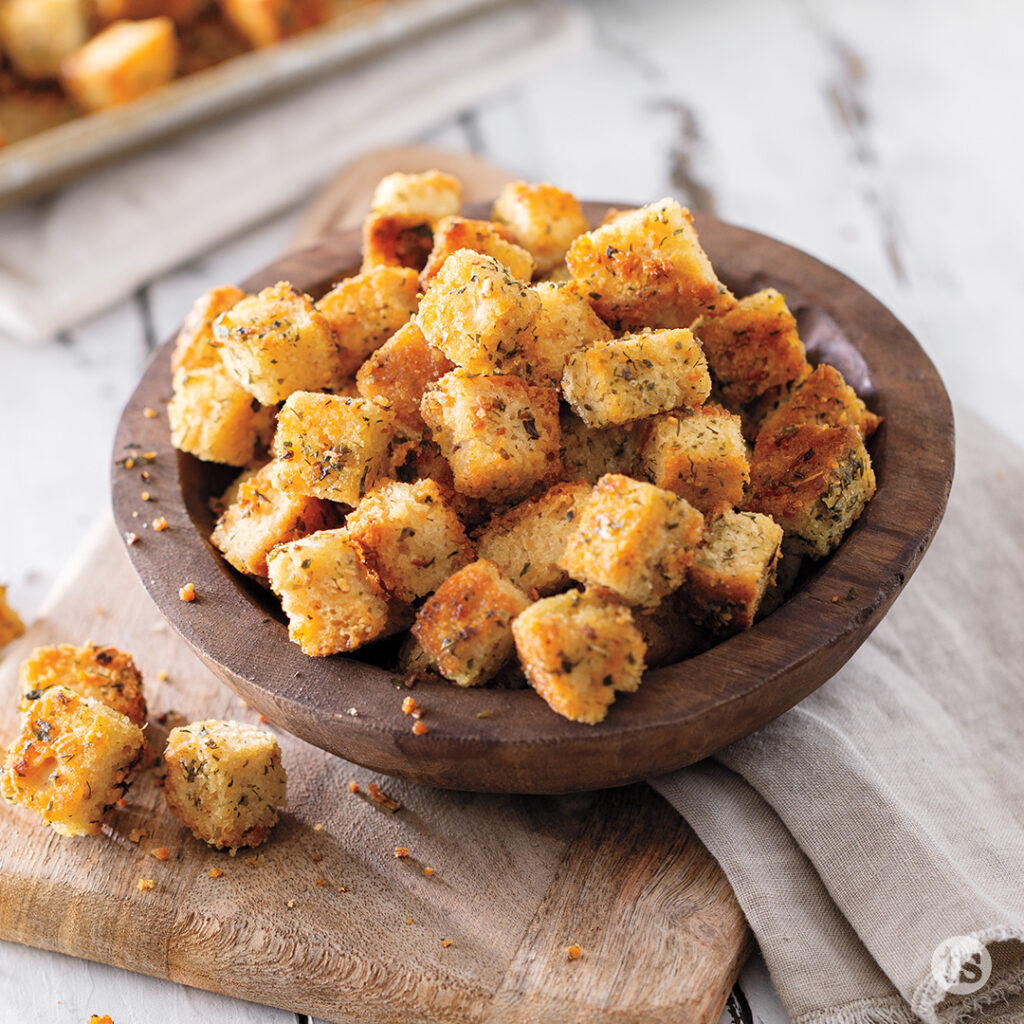 Try these Bountiful Beer Bread Croutons