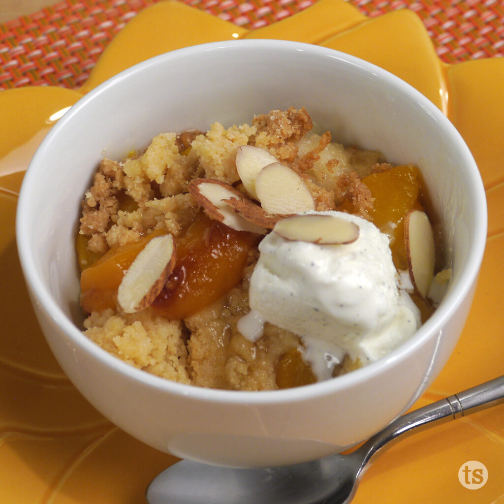 Try this Peach Almond Dump Cake