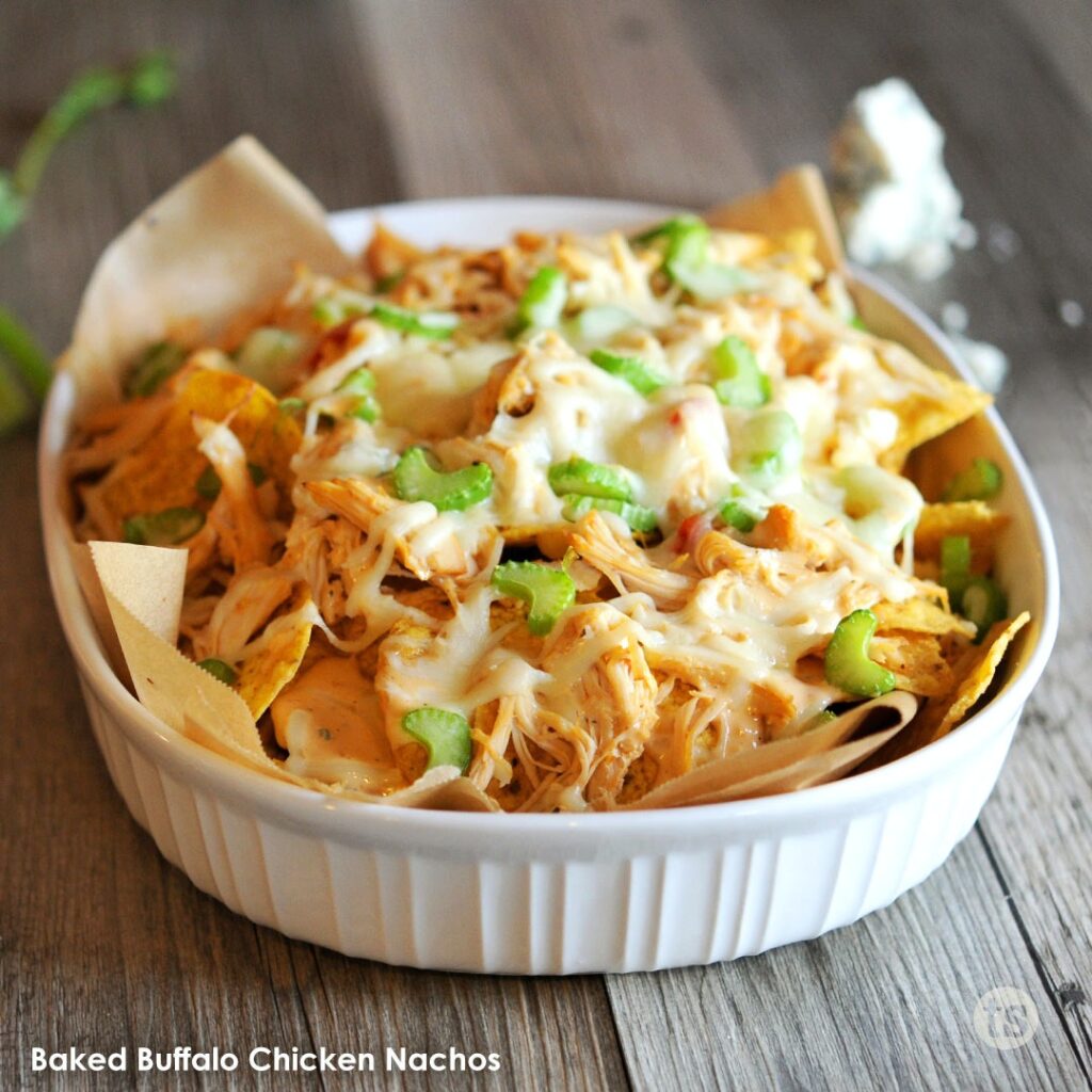 Try this Baked Buffalo Chicken Nachos