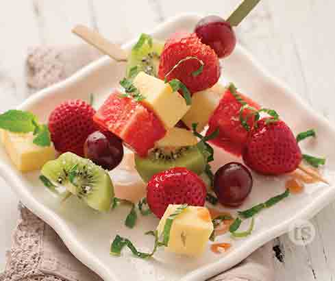 Balsamic Fruit & Cheese Kabobs Recipe