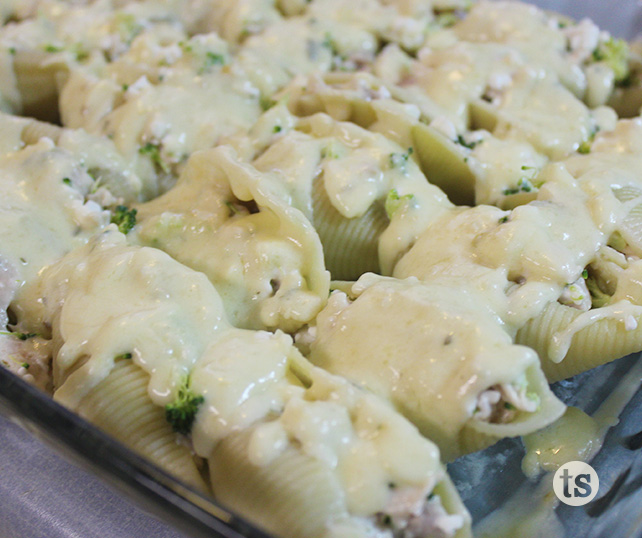 Chicken & Broccoli-Stuffed Shells Prep