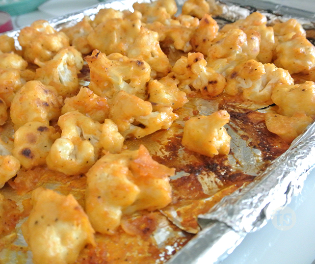 Breaded Buffalo Cauliflower Prep