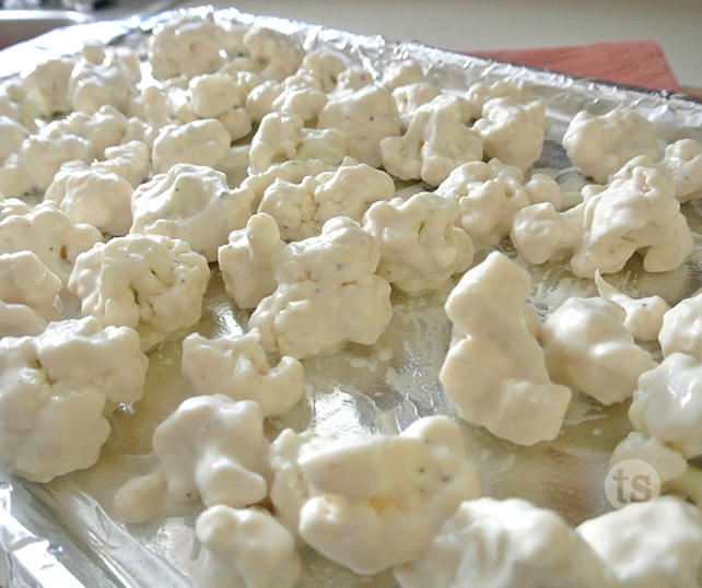 Breaded Buffalo Cauliflower Prep