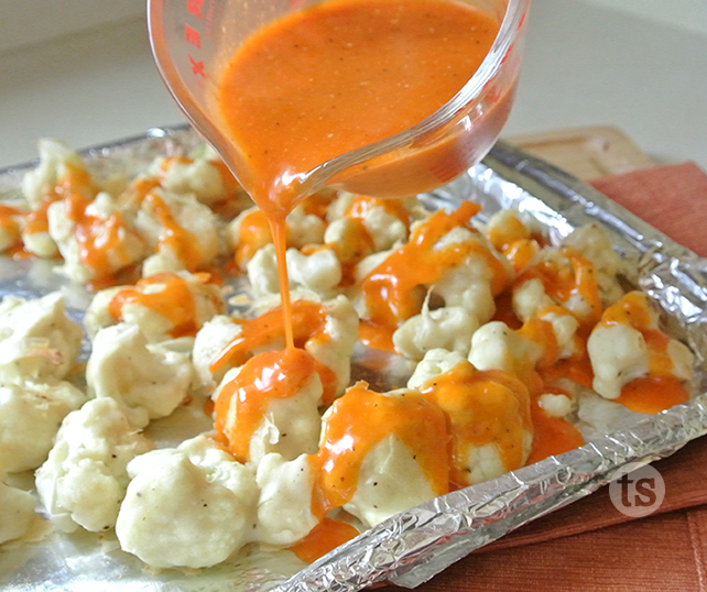 Breaded Buffalo Cauliflower Prep