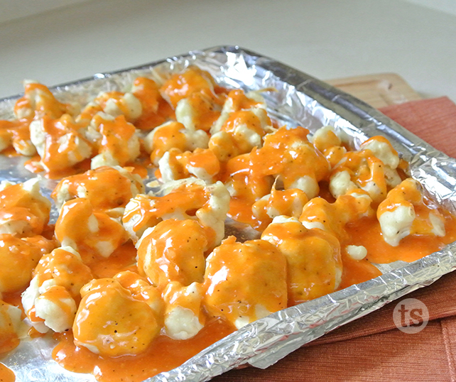 Breaded Buffalo Cauliflower Prep