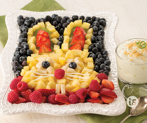 Bunny Fruit Platter with Key Lime Dip