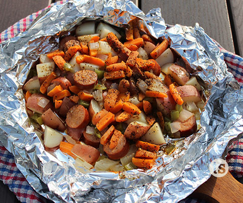 Chicken Sausage Foil-Pack Dinner