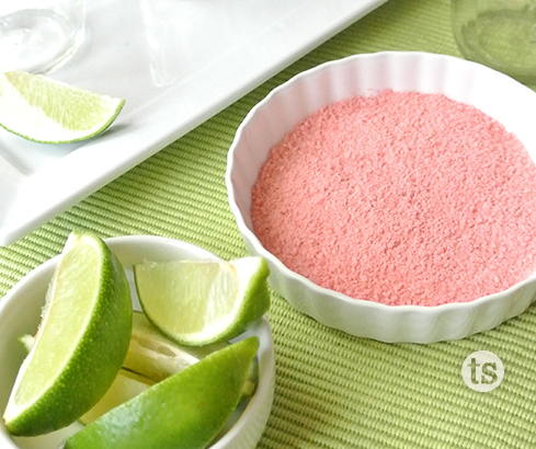 Frozen Strawberry Mint Mojito prep