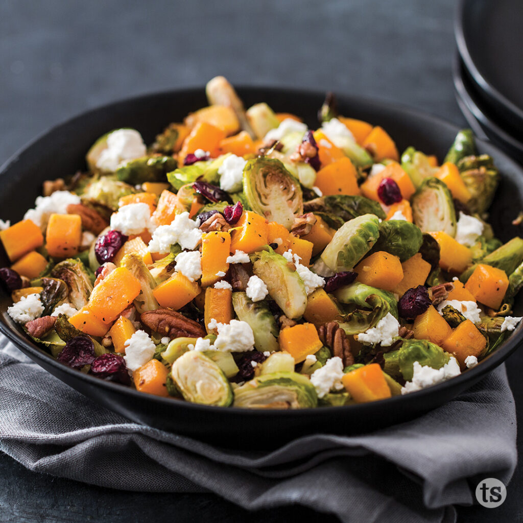 Try this Garlic Roasted Brussels Sprouts & Squash