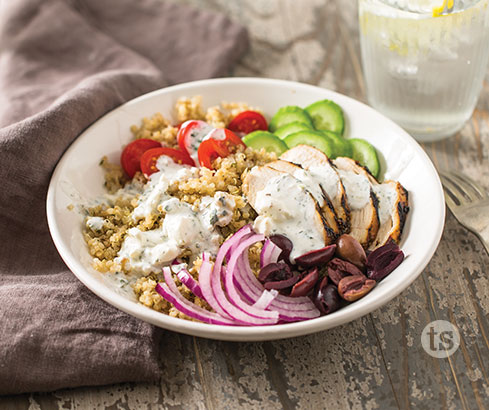 Greek Chicken Quinoa Bowls recipe | Tastefully Simple