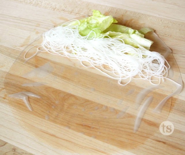 Honey Teriyaki Spring Rolls Prep