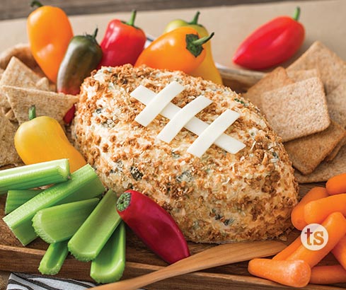 Jalapeno Popper Football Cheese Ball recipe | Tastefully Simple