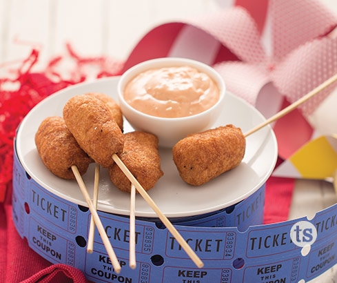 Mini Corn Dogs with Dipping Sauce