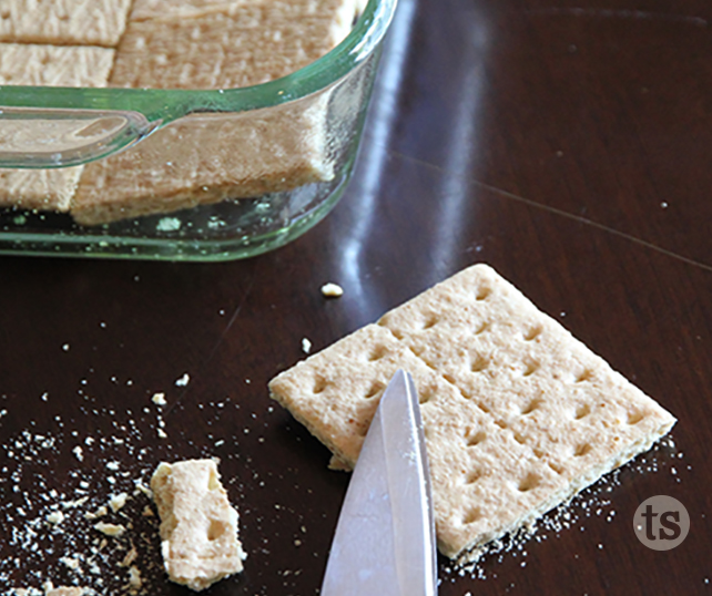 S'more Cake prep