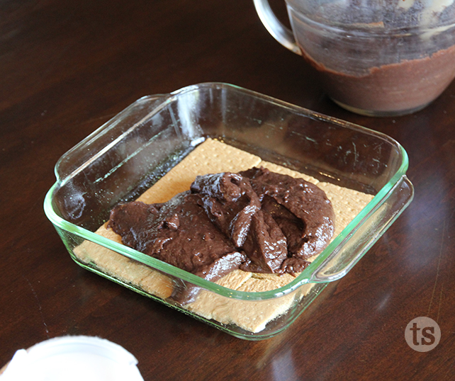 S'more Cake prep