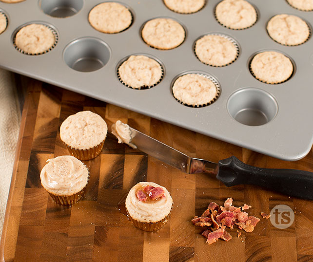 Cinnamon & Bacon Pancake Bites Prep