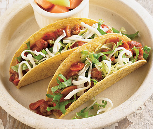 Sausage Pizza Tacos