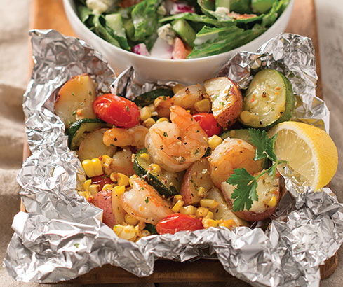 Shrimp & Veggie Foil Packet Recipe