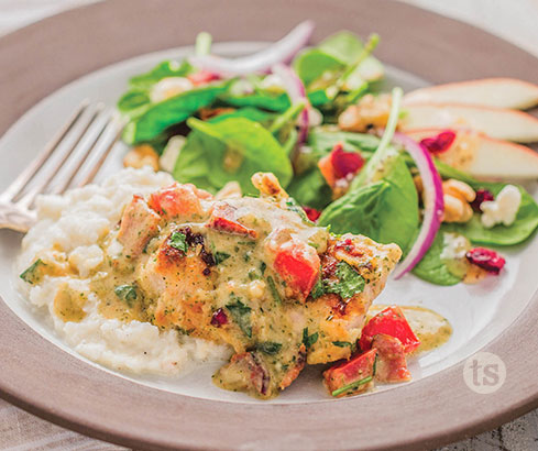 Skillet Chicken with Light Bacon Cream Sauce recipe | Tastefully Simple