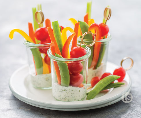 Spinach Herb Dip with Veggie Shooters recipe | Tastefully Simple